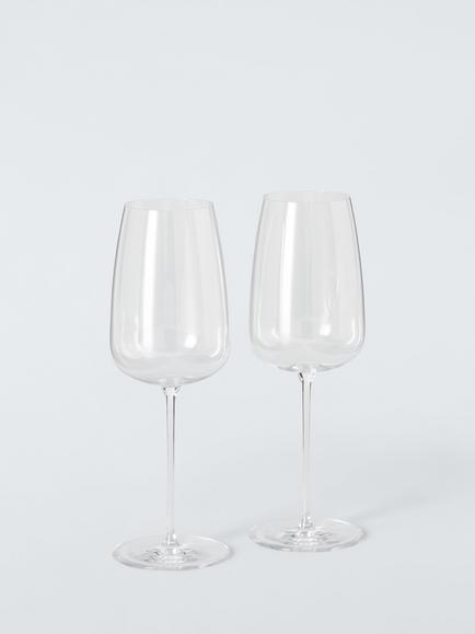 John Lewis Sora Crystal Red Wine Glass, Set of 2, 540ml, Clear, Clear