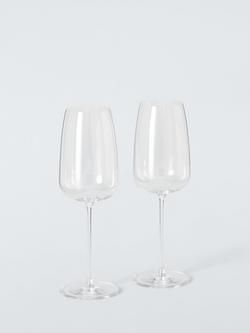 John Lewis Sora Crystal White Wine Glass, Set of 2, 480ml, Clear, Clear