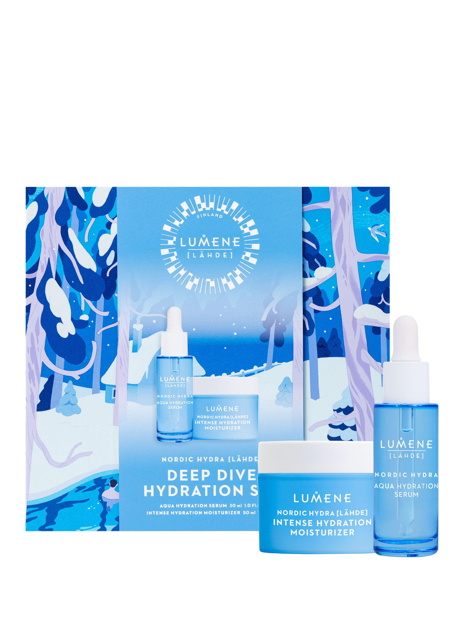 Product image 1 of 2, which shows Lumene Nordic Hydra Lähde Deep Dive Hydration Skincare Gift Set