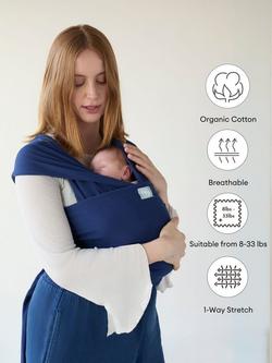 Gaia Baby Organic Cotton Stretchy Wrap Baby Carrier - view 2, Midnight Tide