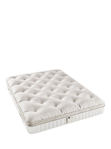 John Lewis OUTLET British Natural Collection Herdwick Pillowtop 4250, Double, Regular Tension Pocket Spring Mattress, Like New, White