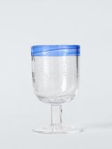 John Lewis Bubble Colour Rim Wine Glass, 260ml, Blue