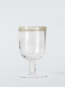 John Lewis Bubble Colour Rim Wine Glass, 260ml, Green, Multi