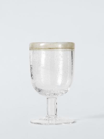 John Lewis Bubble Colour Rim Wine Glass, 260ml, Green, Multi