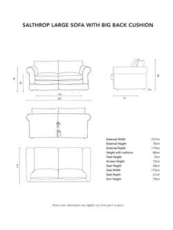 John Lewis x Sophie Conran Salthrop Large Sofa Replacement Loose Cover - view 2, Boho Cloud