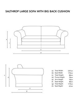 John Lewis x Sophie Conran Salthrop Large Sofa Replacement Loose Cover - view 2, Boho Denim