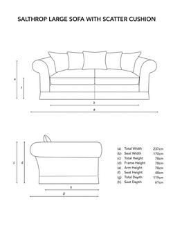John Lewis x Sophie Conran Salthrop Large Scatter Back Sofa Replacement Loose Cover - view 2, Woodland Stripe
