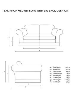 John Lewis x Sophie Conran Salthrop Medium Sofa Replacement Loose Cover - view 2, Boho Cloud