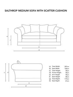 John Lewis x Sophie Conran Salthrop Medium Scatter Back Sofa Replacement Loose Cover - view 2, Boho Cloud