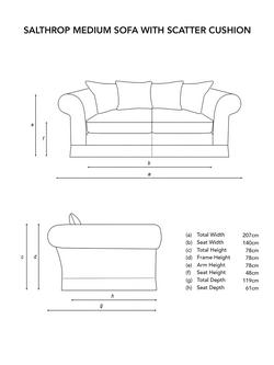 John Lewis x Sophie Conran Salthrop Medium Scatter Back Sofa Replacement Loose Cover - view 2, Woodland Stripe