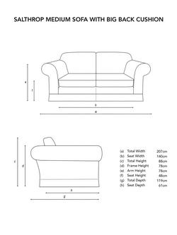 John Lewis x Sophie Conran Salthrop Medium Sofa Replacement Loose Cover - view 2, Woodland Stripe