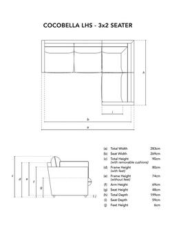 John Lewis x Sophie Conran Cocobella LHF Corner Sofa - view 2, Woodland Stripe