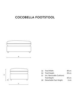 John Lewis x Sophie Conran Cocobella Footstool, Coastal Stripe - view 2, Woodland Stripe