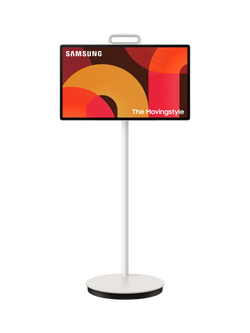 Samsung The Movingstyle LSM7F Quad HD Portable Touch Screen Smart TV, 27 inch with Built-in Battery, Cream, Cream