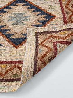 John Lewis Nadia Motif Kelim Wool Rich Runner Rug, L240 x W70 cm, Multi - view 2, Multi