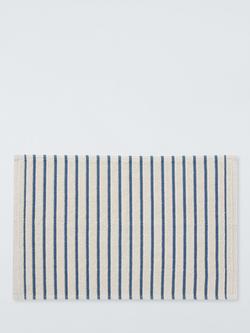 John Lewis Coastal Stripe Bath Mat, Indigo, Indigo