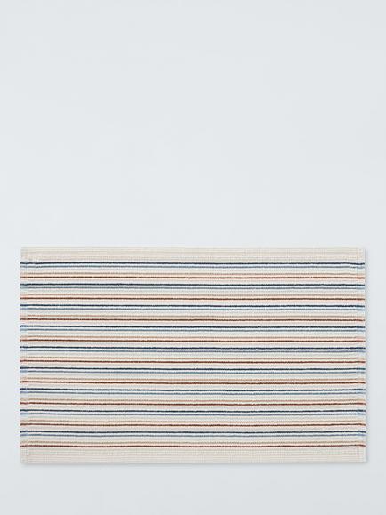 John Lewis Coastal Stripe Bath Mat, Multi, Multi