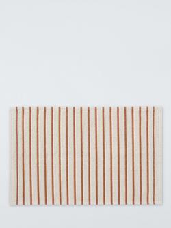 John Lewis Coastal Stripe Bath Mat, Sienna, Sienna