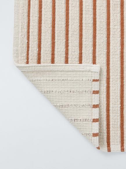 John Lewis Coastal Stripe Bath Mat, Sienna - view 2, Sienna