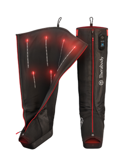 Therabody JetBoots PRO Plus Recovery Boots, Black/Red