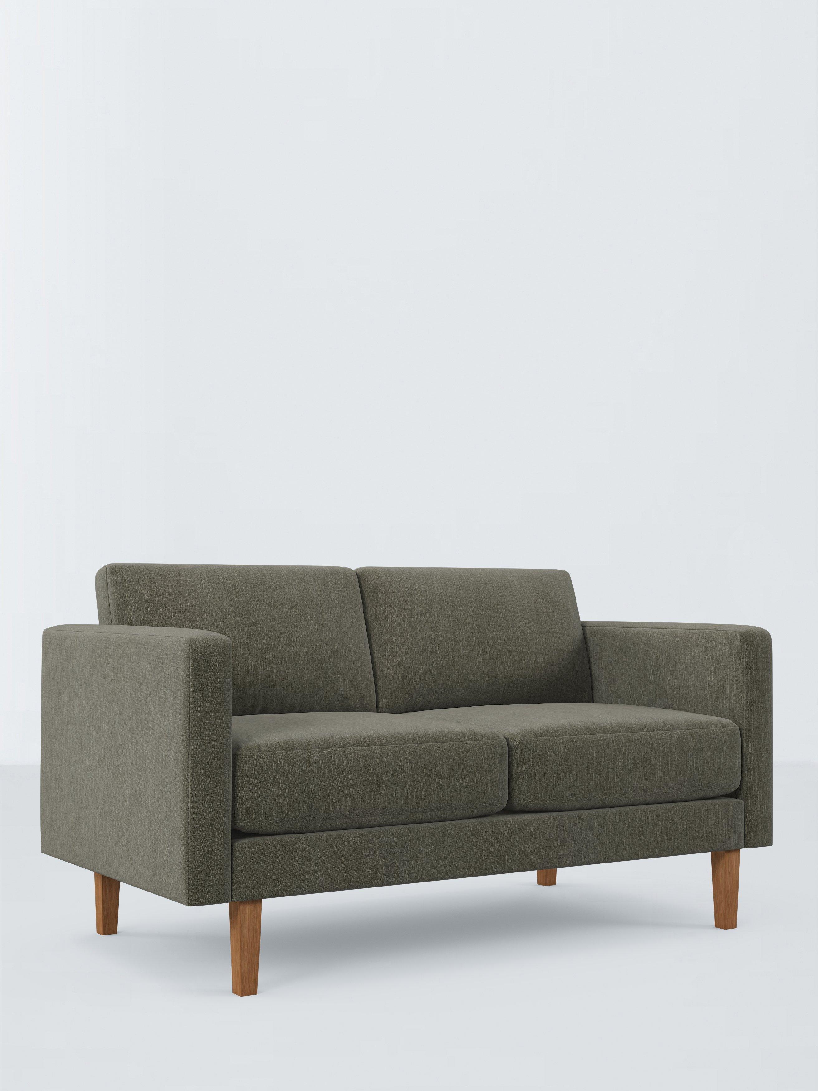 Eavis Range, John Lewis Eavis Medium 2 Seater Sofa, Light Leg, Scandi Textured Green