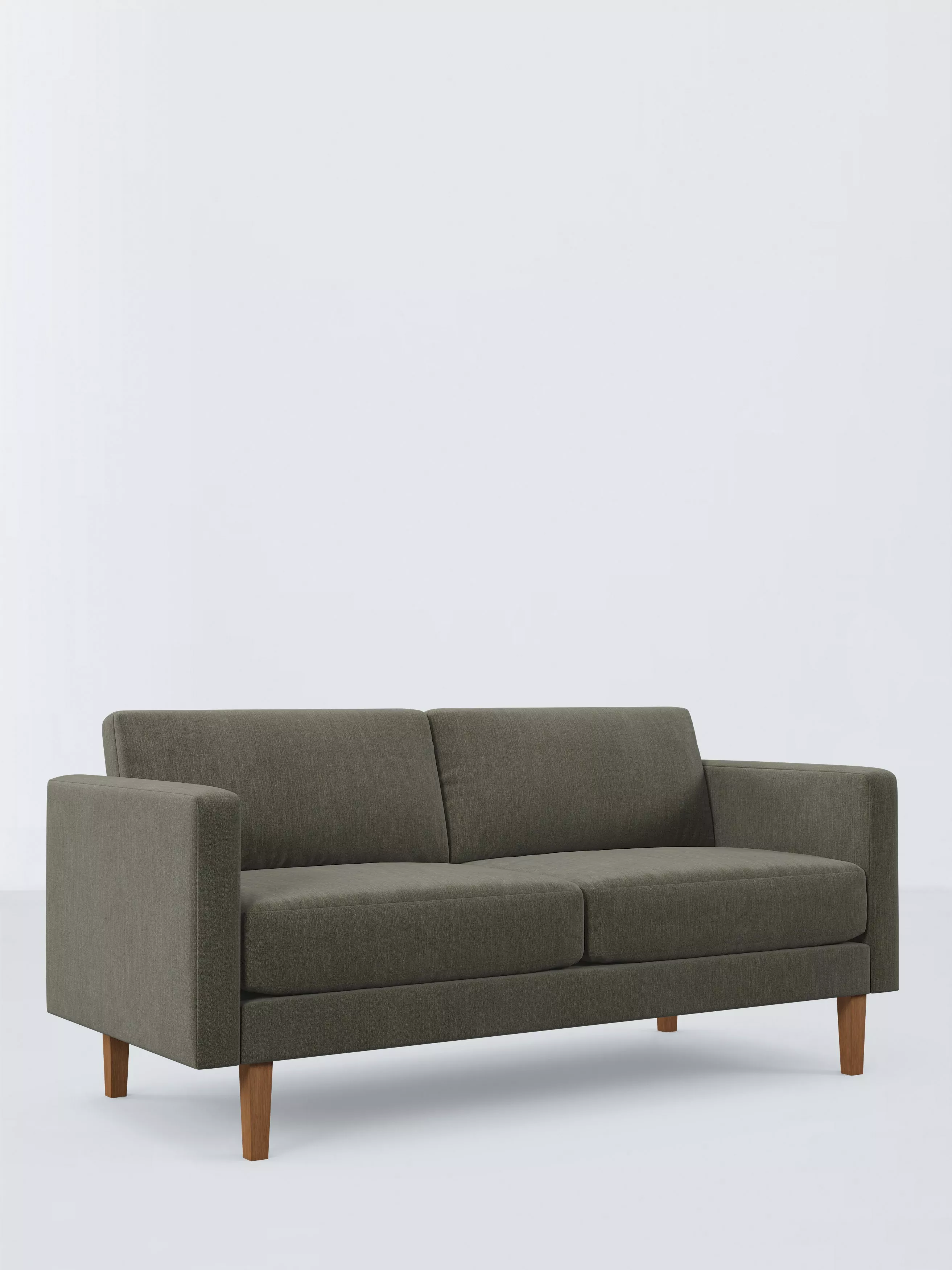 John Lewis Eavis Small 2 Seater Sofa, Light Leg, Scandi Textured Green