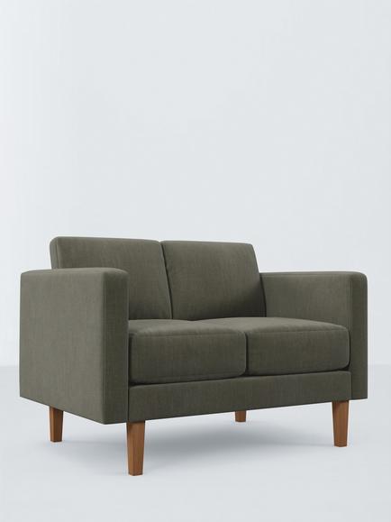 John Lewis Eavis Small 2 Seater Sofa, Light Leg, Scandi Textured Green, Scandi Textured Green