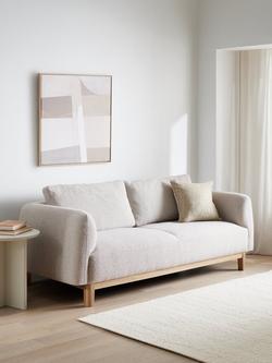 John Lewis Mysa Grand 4 Seater Sofa, Light Leg, Biscuit Boucle - view 2, Biscuit Boucle