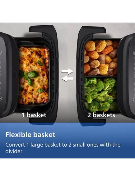 Philips NA150/09 Dual Basket Flex Air Fryer, Black - view 2, Black
