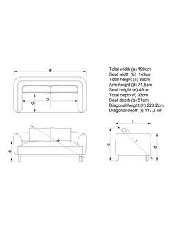 John Lewis Mysa Large 3 Seater Sofa, Light Leg, Biscuit Boucle - view 2, Biscuit Boucle