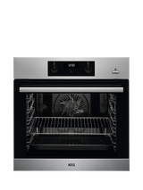 AEG OUTLET BES355010M Built In Electric Single Oven with Steam Function, Like New, Stainless Steel
