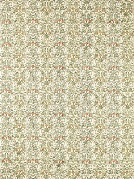 Morris & Co. Oak & Blossom Furnishing Fabric, Chestnut/Primrose