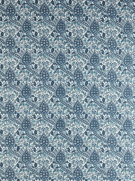 Morris & Co. Persian Tulip Embroidery Furnishing Fabric, Indigo