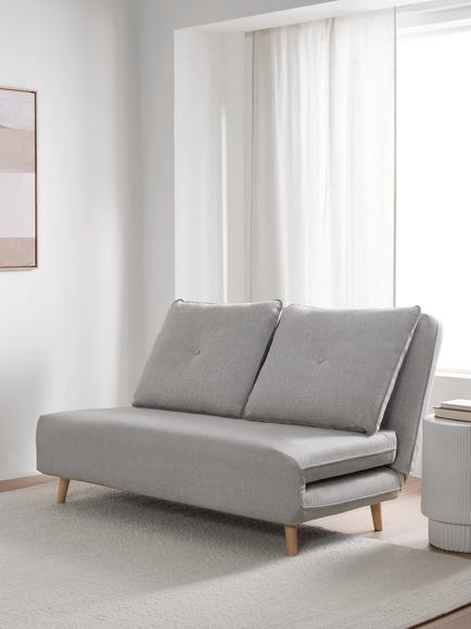 John Lewis Double Chair Bed, Cobble Grey - view 2, Cobble Grey