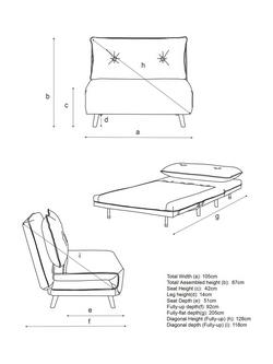 John Lewis Chair Bed, Green Stripe - view 2, Green Stripe