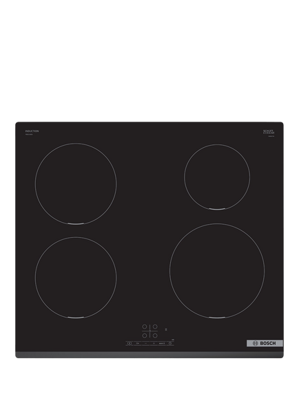 Bosch OUTLET Series 4 PIE631BB5E 60cm Induction Hob, Like New, Black, Black