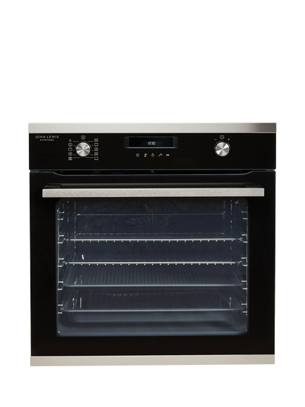 John Lewis OUTLET JLBIOS645 Built In Electric Self Cleaning Single Oven, Like New, Stainless Steel, Stainless Steel