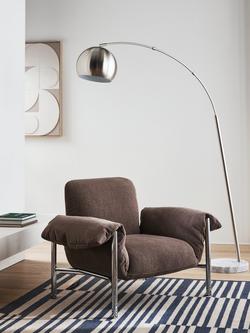 John Lewis Pillow Lounge Armchair, Brown - view 2, Brown