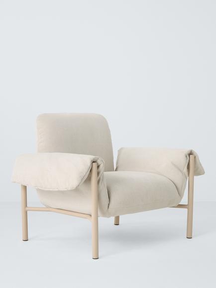 John Lewis Pillow Lounge Armchair, Cream