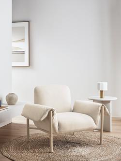 John Lewis Pillow Lounge Armchair - view 2, Cream