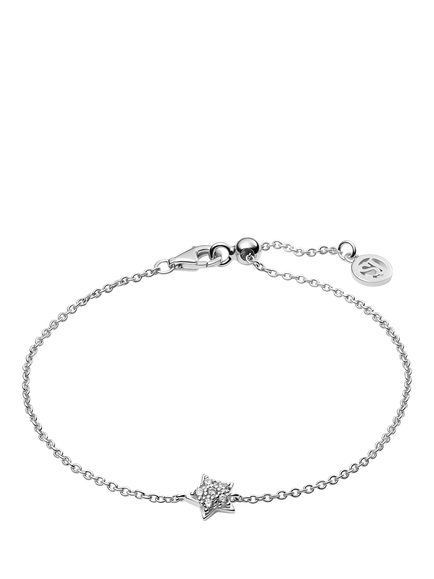 Sif Jakobs Jewellery Cubic Zirconia Star Bracelet, Silver