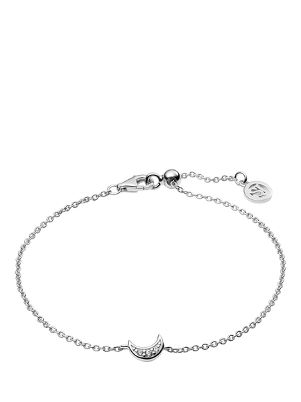 Sif Jakobs Jewellery Cubic Zirconia Moon Bracelet, Silver