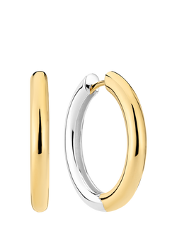 Sif Jakobs Jewellery Carrara Pianura Medio Hoop Earrings, Gold/Silver, Gold/Silver