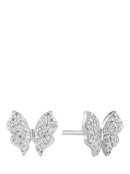 Sif Jakobs Jewellery Farfalla Cubic Zirconia Butterfly Earrings, Silver