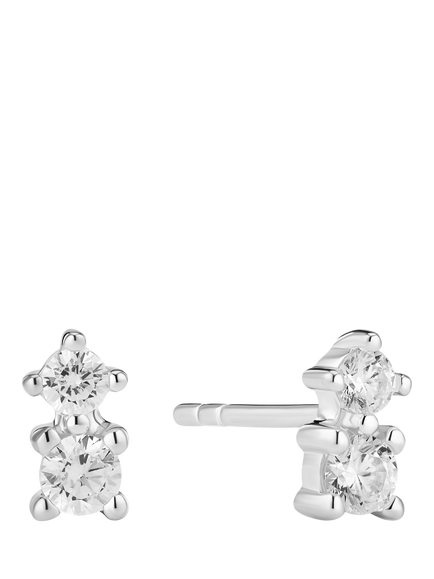 Sif Jakobs Jewellery Lucente Due Scrystal Stud Earrings, Silver