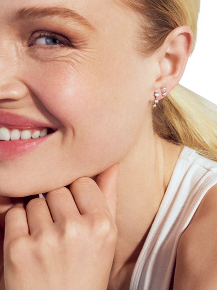 Sif Jakobs Jewellery Lucente Due Scrystal Stud Earrings - view 2, Silver