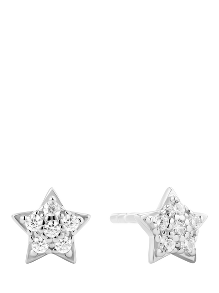 Sif Jakobs Jewellery Astri Crystal Star Stud Earrings, Silver