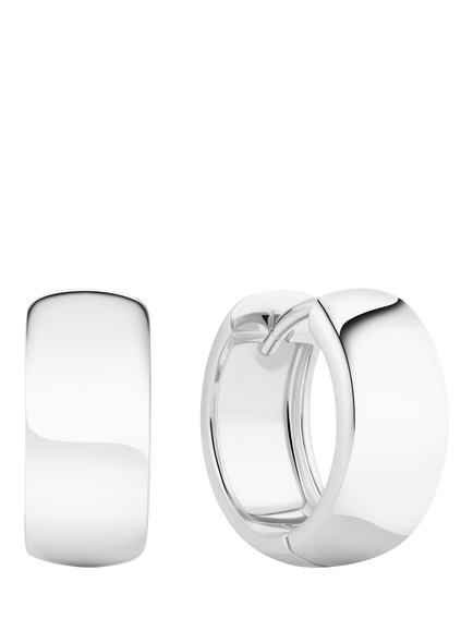 Sif Jakobs Jewellery Largo Polished Hoop Earrings, Silver