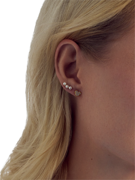 Sif Jakobs Jewellery Perla Tre Pearl Earrings - view 2, Silver