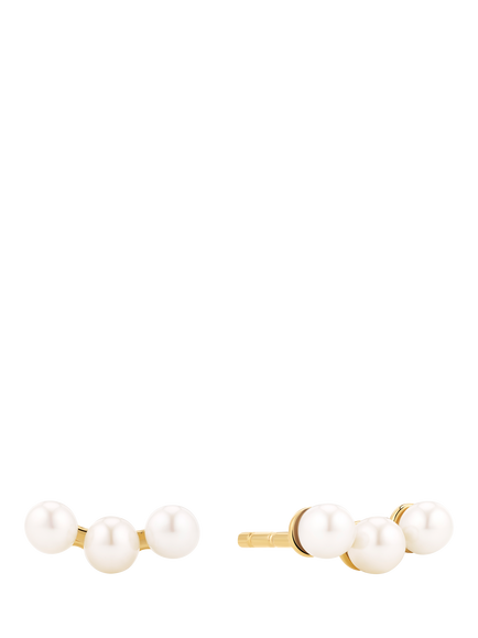 Sif Jakobs Jewellery Perla Tre Pearl Earrings, Gold